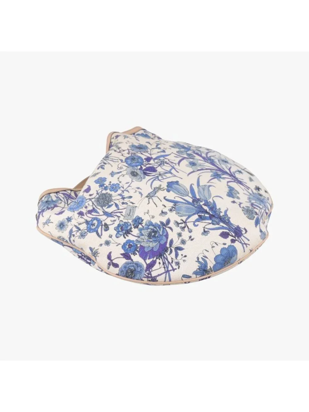 Gucci Flora Wave Hobo Blue White Canvas Leather